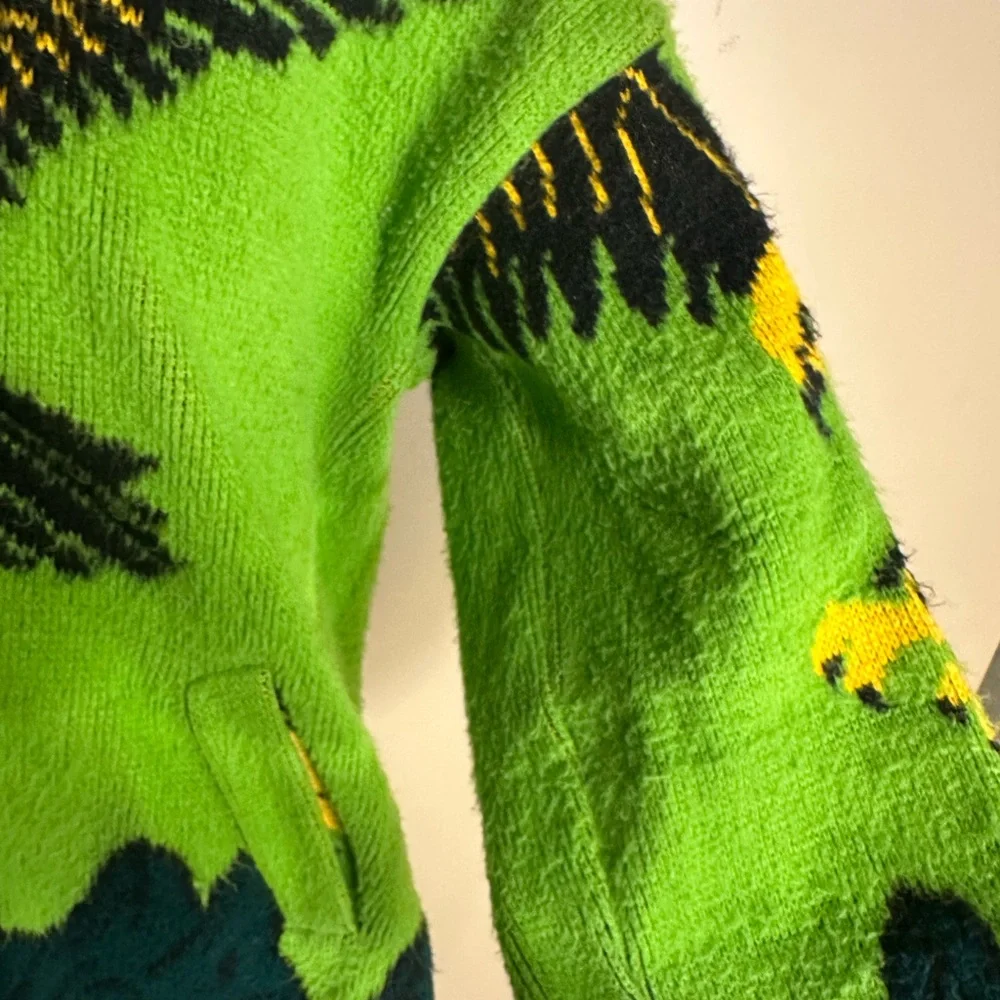 Vintage Hippie Green Artesan Eagle Sweater! - Picture 7 of 8